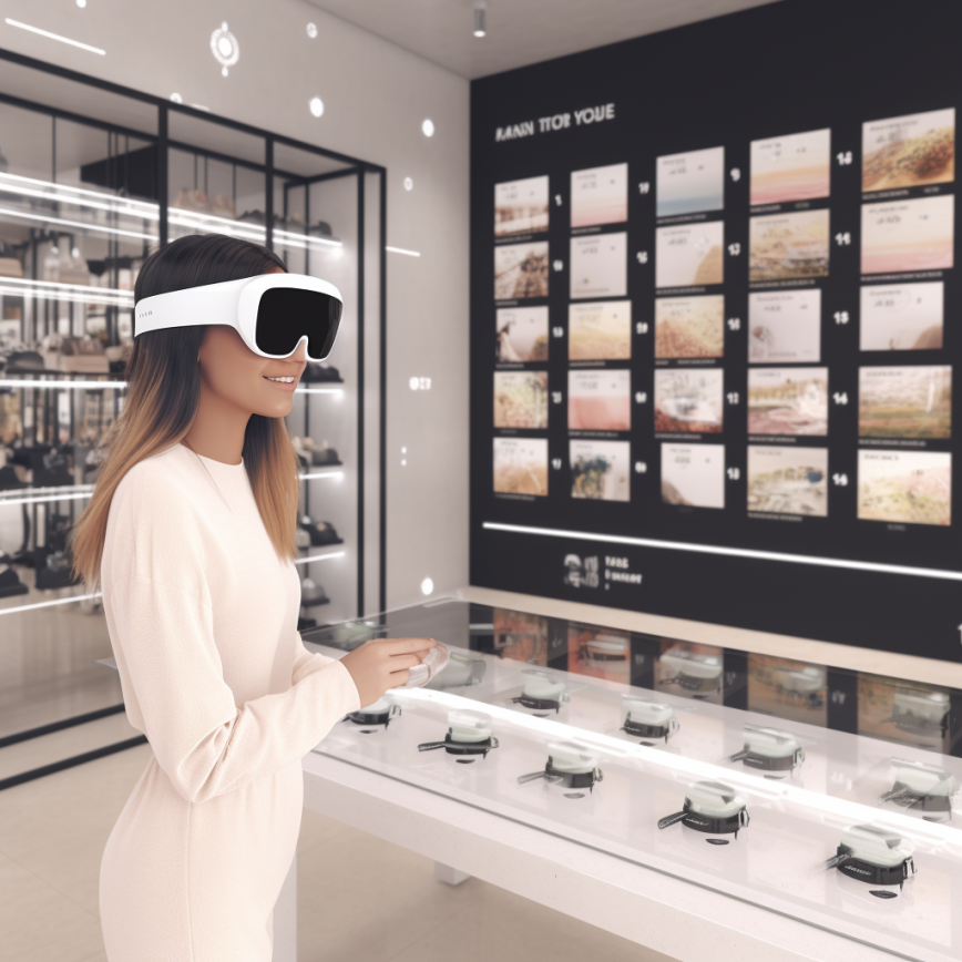 Retail store with AR and VR technology