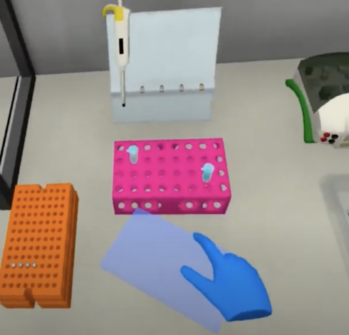 Virtual Reality Agarosegel-Elektrophorese-Simulator für genetische Labors